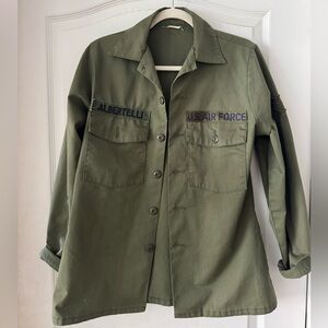 Vintage Authentic Olive Green Military Jacket